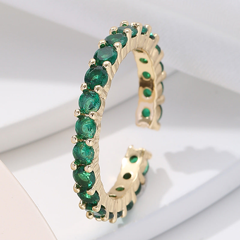 Wholesale Gold Plated Full Zirconia Copper Rings